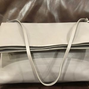 Grey  supple Cow  leather shoulder bag